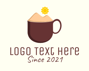 Caffeine - Desert Brewed Coffee logo design