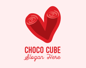 Matchmaking App - Swirly Romantic Heart logo design