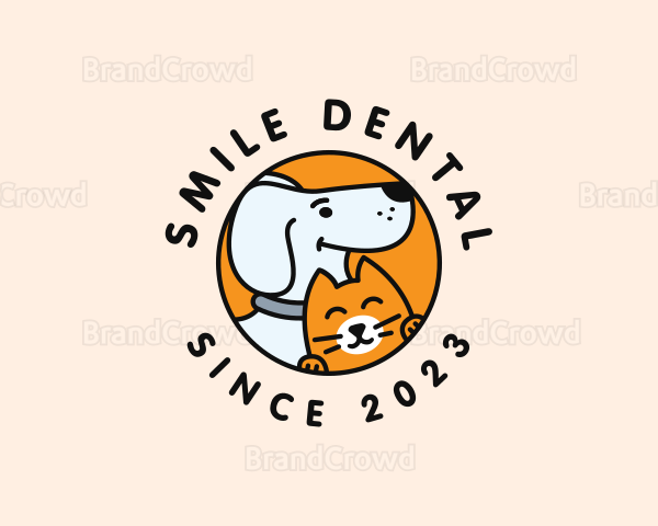 Cartoon Dog Cat Logo
