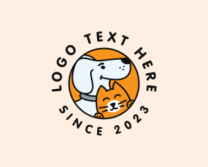 Cartoon - Cartoon Dog Cat logo design