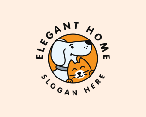 Cartoon Dog Cat  Logo