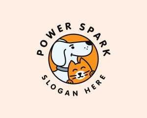 Cartoon Dog Cat  Logo