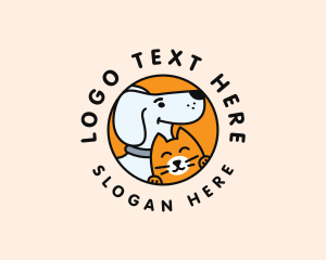 Cartoon Dog Cat  Logo