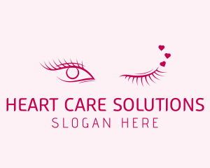 Wink Beauty Makeup logo design