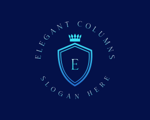 Elegant Crown Shield logo design