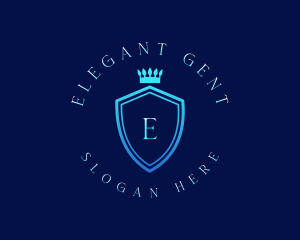 Elegant Crown Shield logo design