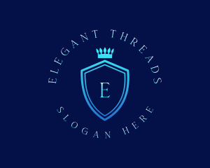 Elegant Crown Shield logo design