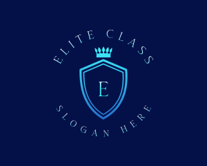 Elegant Crown Shield logo design