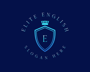 Elegant Crown Shield logo design