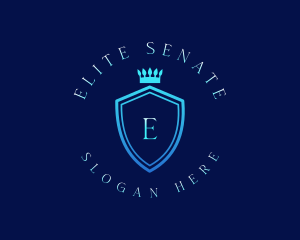 Elegant Crown Shield logo design