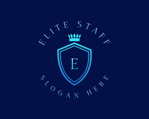 Elegant Crown Shield logo design