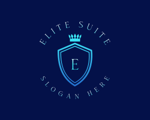 Elegant Crown Shield logo design