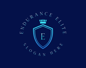 Elegant Crown Shield logo design