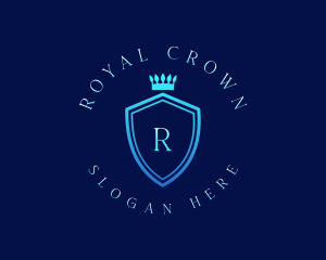 Elegant Crown Shield logo design