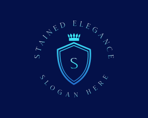 Elegant Crown Shield logo design