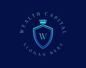 Elegant Crown Shield logo design