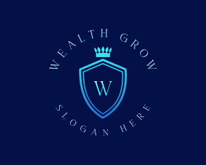 Elegant Crown Shield logo design