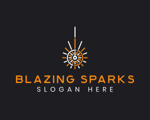 Firework Pyrotechnic Spark logo design