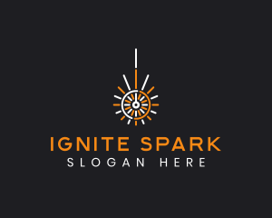 Firework Pyrotechnic Spark logo design