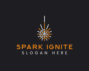 Firework Pyrotechnic Spark logo design