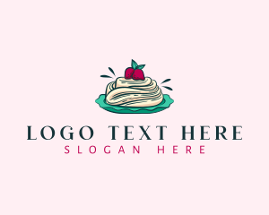 Culinary - Pavlova Meringue Cake logo design