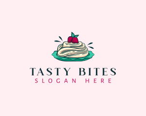 Delicious - Pavlova Meringue Cake logo design