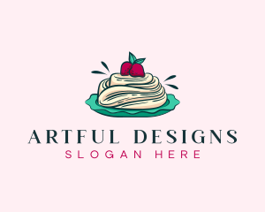 Pavlova Meringue Cake logo design