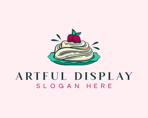 Pavlova Meringue Cake logo design