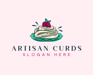 Pavlova Meringue Cake logo design