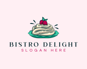 Pavlova Meringue Cake logo design