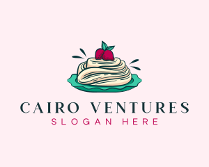 Pavlova Meringue Cake logo design