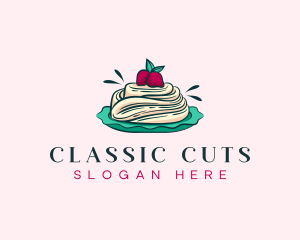 Pavlova Meringue Cake logo design