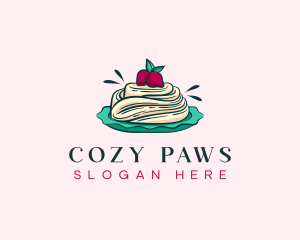 Pavlova Meringue Cake logo design