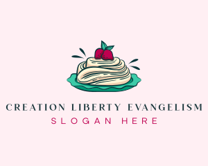 Pavlova Meringue Cake logo design