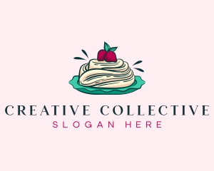 Pavlova Meringue Cake logo design