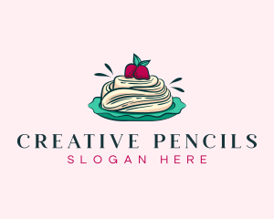 Pavlova Meringue Cake logo design