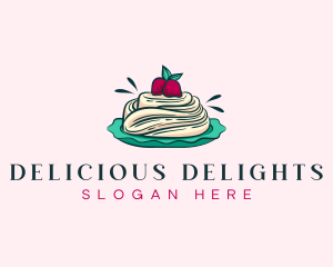 Pavlova Meringue Cake logo design