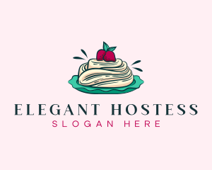 Pavlova Meringue Cake logo design