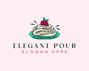 Pavlova Meringue Cake logo design