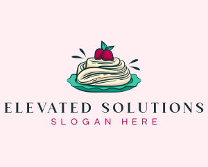 Pavlova Meringue Cake logo design