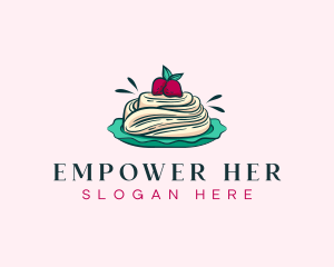 Pavlova Meringue Cake logo design