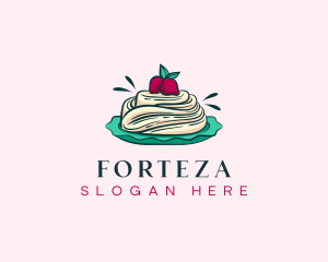 Pavlova Meringue Cake logo design