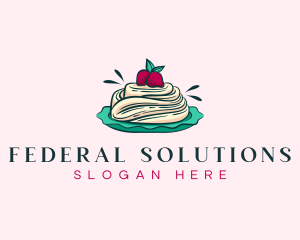 Pavlova Meringue Cake logo design