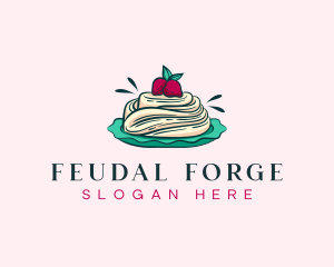 Pavlova Meringue Cake logo design