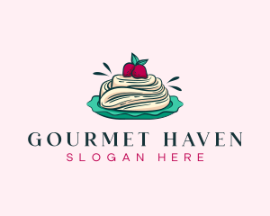 Pavlova Meringue Cake logo design