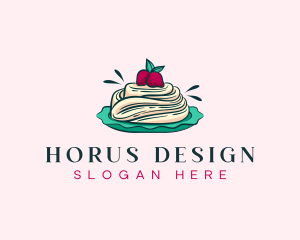 Pavlova Meringue Cake logo design