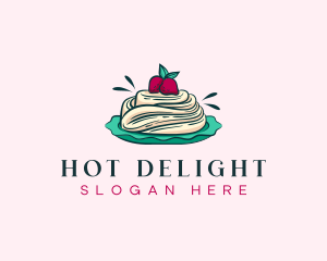 Pavlova Meringue Cake logo design