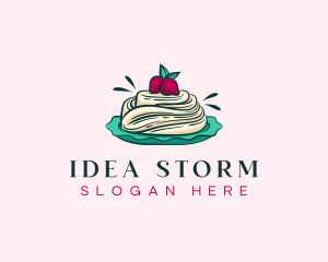 Pavlova Meringue Cake logo design