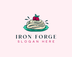 Pavlova Meringue Cake logo design