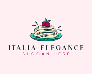 Pavlova Meringue Cake logo design